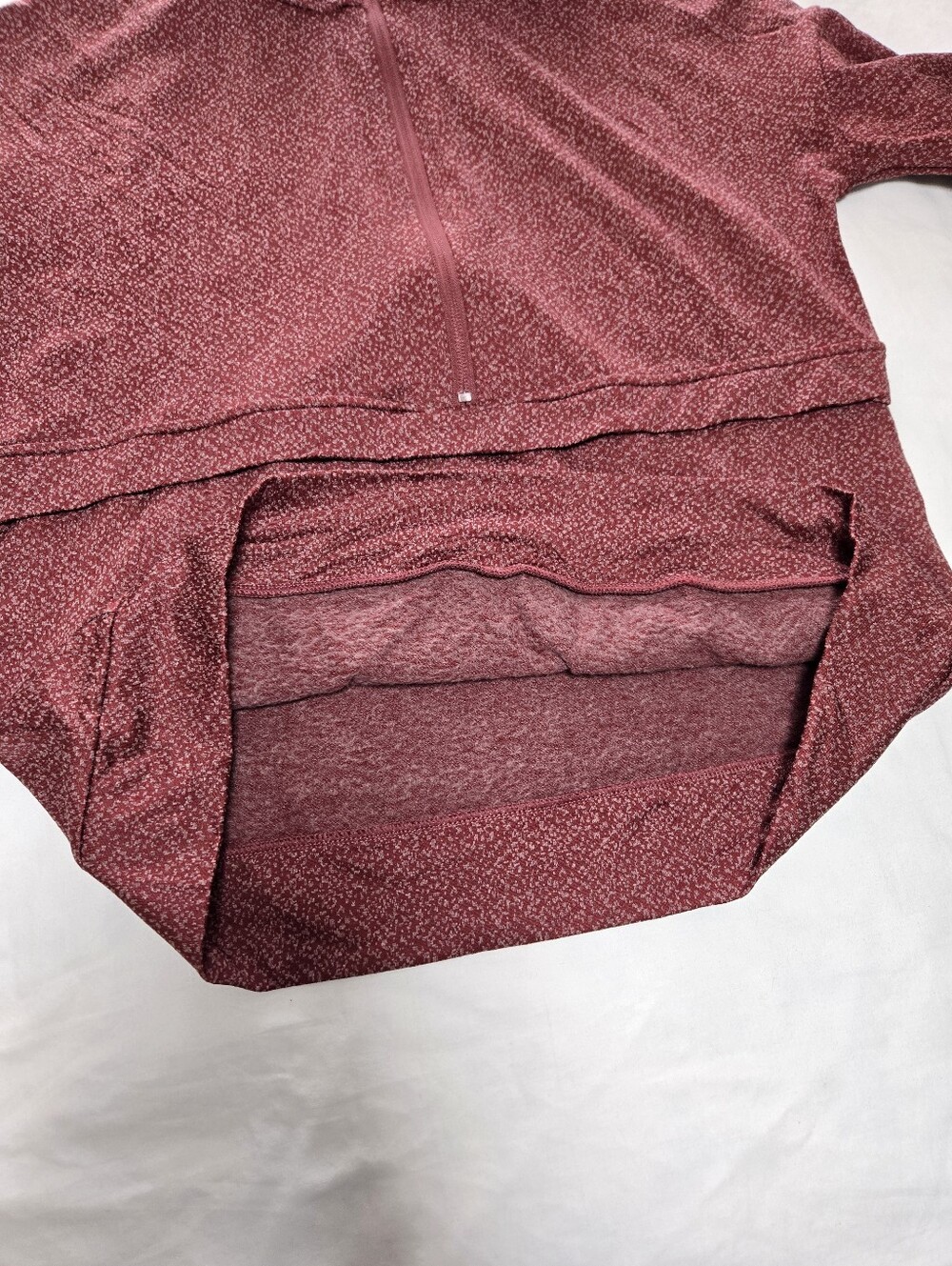 Mondetta Women’s Quarter Zip Pullover Top Small Fleece Burgundy Activewear NWT - Picture 8 of 11